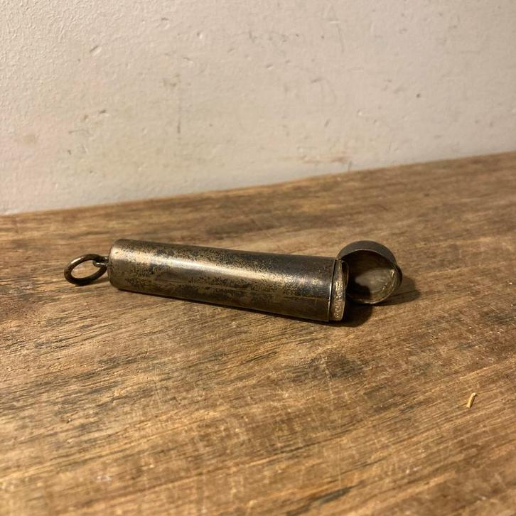 Antieke zilveren cheroot houder, Birmingham 1898, Antiek en Kunst, Curiosa en Brocante, Ophalen of Verzenden