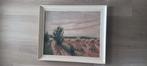 Korenmijten op het land, olieverfschilderij J. Klein, Antiek en Kunst, Ophalen of Verzenden