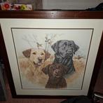 geborduurd, Huis en Inrichting, Woonaccessoires | Schilderijen, Tekeningen en Foto's, Ophalen, Minder dan 50 cm, Zo goed als nieuw