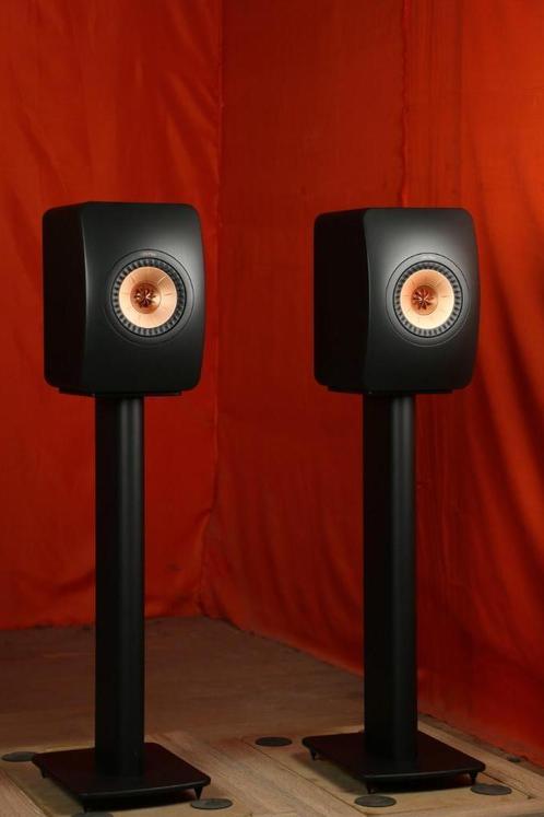 KEF LS50 / LS 50 Meta ZWART +Stands - Beursdemo! Freakuence, Audio, Tv en Foto, Luidsprekers, Zo goed als nieuw, Front, Rear of Stereo speakers