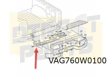 Volkswagen Amarok (9/10-) Bumperdrager achterbumper Originee, Auto-onderdelen, Carrosserie en Plaatwerk, Bumper, Volkswagen, Achter