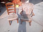 gratis twee stoelen, Huis en Inrichting, Stoelen, Ophalen, Gebruikt, Twee, Bruin