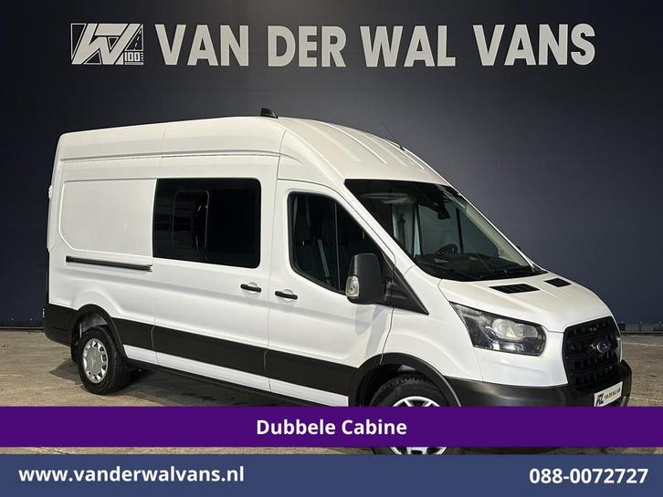 Ford Transit 2.0 TDCI 130pk L3H3 Dubbele Cabine Euro6 Airco, Auto's, Bestelauto's, Bedrijf, Te koop, ABS, Airconditioning, Alarm