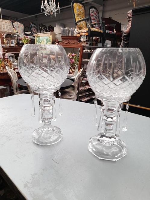 2 x kristallen wind lichten 65.00 per stuk, Antiek en Kunst, Antiek | Glas en Kristal, Ophalen of Verzenden