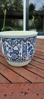 Delftsblauw bloempot royal sphinx Maastricht, Rond, Gebruikt, Minder dan 25 cm, Ophalen