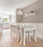 Witte eettafel riviera maison, Ophalen, Gebruikt, 50 tot 100 cm, 150 tot 200 cm