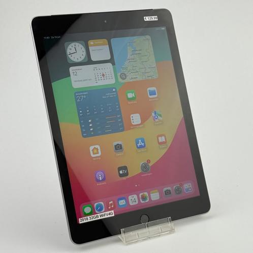 iPad 6e Generatie (2018) 32GB WiFi + 4G SPace Gray, Computers en Software, Apple iPads, Zo goed als nieuw