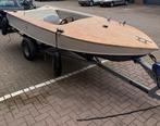 Opknap boot met trailer en motor, Watersport en Boten, Ophalen, Gebruikt, Tot 10 pk, Hout