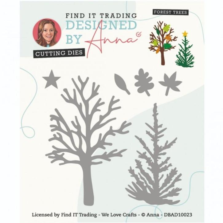 Designed by Anna Mix Match Cutting Die Forest Trees DBAD1002, Hobby en Vrije tijd, Kaarten | Zelf maken, Nieuw, Pons of Mal, Natuur