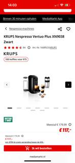 Nespresso Vertuo – Krups Goed werkend en zo goed als nieuw, Witgoed en Apparatuur, Ophalen, Koffiemachine, Zo goed als nieuw, 1 kopje