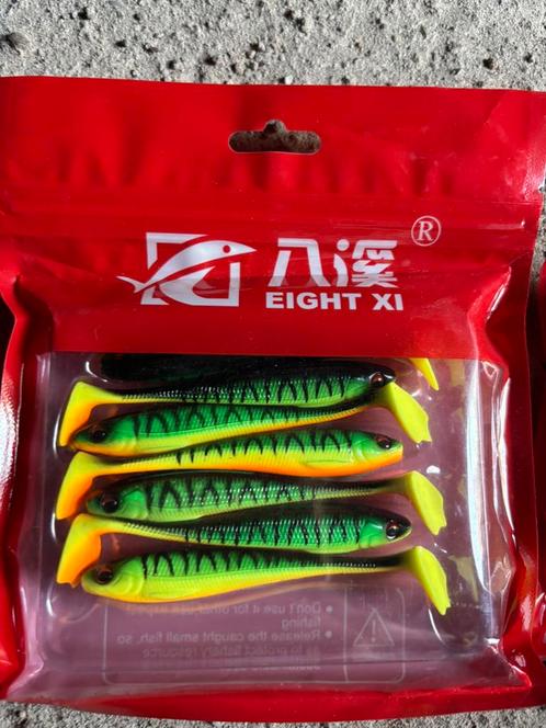 Shads 9cm in 3 kleuren (inclusief passende loodkopjes), Watersport en Boten, Hengelsport | Roofvissen, Nieuw, Overige typen, Ophalen of Verzenden
