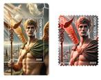 Cryptopostzegel Hermes ROOD Crypto postzegel Crypto stamp, Ophalen of Verzenden, Postfris