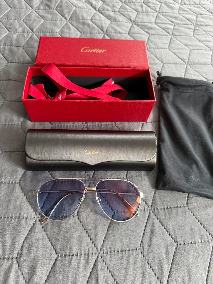 Cartier zonnebril, Sieraden, Tassen en Uiterlijk, Zonnebrillen en Brillen | Heren, Zo goed als nieuw, Zonnebril, Overige merken