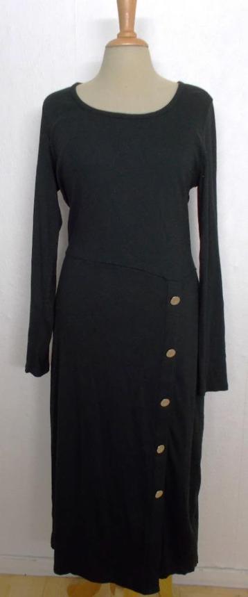 Lange zwarte jurk met knopen detail van Ralph Lauren! L beschikbaar voor biedingen