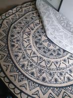 Rond vloerkleed met patroon, Huis en Inrichting, Stoffering | Tapijten en Kleden, Ophalen, Gebruikt, Beige, Rond