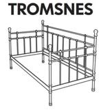 Bed Tromsnes (IKEA) (wit) (200x90) met lattenbodem., Huis en Inrichting, Slaapkamer | Bedden, Ophalen, Gebruikt, 90 cm, Eenpersoons