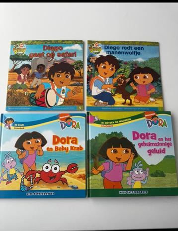 Set van 4 leuke kinderboeken van Dora en Diego beschikbaar voor biedingen