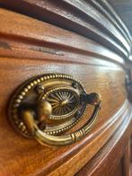 Vintage houten dressoir met marmeren blad, Ophalen, Gebruikt
