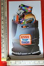 Vintage sticker Esso Top Shop Olie Benzine Tankstation, Ophalen of Verzenden, Zo goed als nieuw