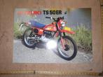Reklame blad Suzuki Ts50 ER. -  nieuwstaat, Fietsen en Brommers, Ophalen of Verzenden, Zo goed als nieuw