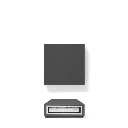 Per 10! Wandarmatuur LED aluminium 5W 650lm antraciet, Huis en Inrichting, Lampen | Wandlampen, Nieuw, Metaal, Ophalen of Verzenden