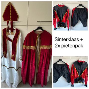 Sinterklaas kostuum en 2 pieten pakken compleet beschikbaar voor biedingen