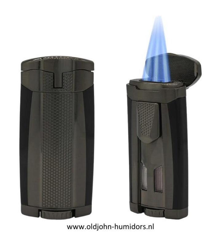 XIKAR SIGAARAANSTEKER HP3 TRIPLE JETFLAME - GUNMETAL   sas52, Verzamelen, Rookartikelen, Aanstekers en Luciferdoosjes, Nieuw, Aansteker