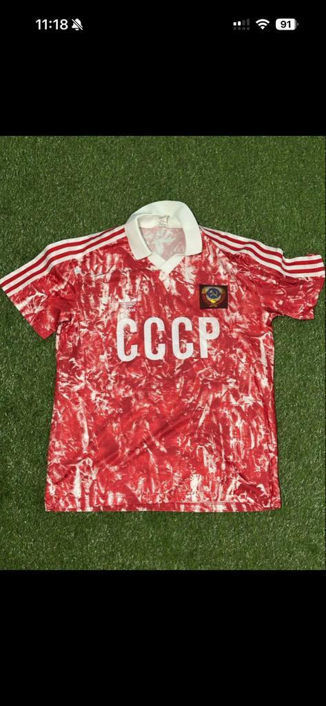 Origineel Sovjet Unie Shirt 1988 - Adidas Vintage, Kleding | Dames, Sportkleding, Gedragen, Overige typen, Rood, Ophalen of Verzenden