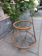 Grote Franse brocante draadijzer etagere, Ophalen of Verzenden, Gebruikt