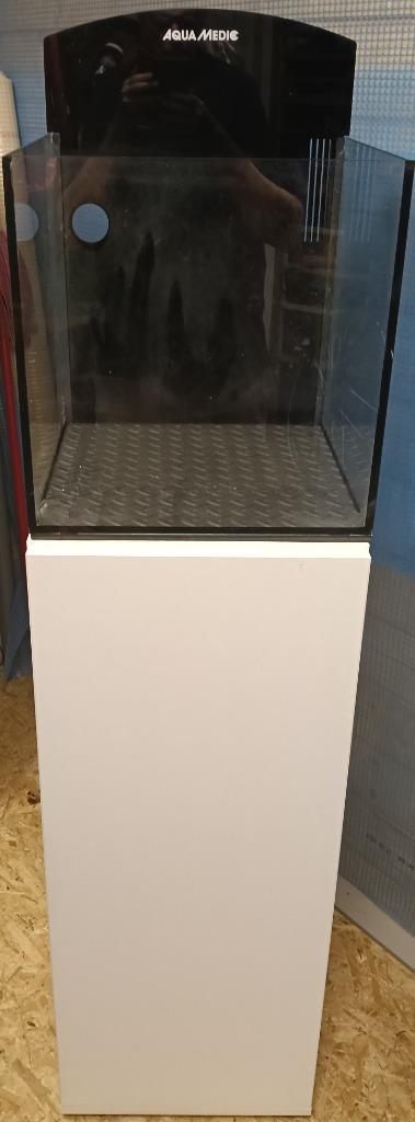 Aqua Medic Blenny met witte standaard onderkast, Dieren en Toebehoren, Vissen | Aquaria en Toebehoren, Gebruikt, Leeg aquarium