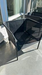 Twee zwarte tuin/balkonstoelen van ikea, Tuin en Terras, Ophalen, Gebruikt, Aluminium