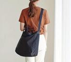 Nieuwe duurzame zwarte nylon tas 18x24x37 hoog, Ophalen of Verzenden, Nieuw, Zwart, Shopper