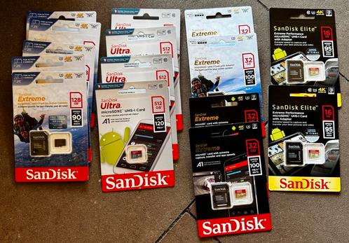 SanDisk Ultra diverse geheugenkaarten NIEUW, Audio, Tv en Foto, Fotografie | Geheugenkaarten, Nieuw, Verzenden
