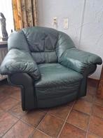 Leren stoel fauteuil, Huis en Inrichting, Fauteuils, Ophalen of Verzenden, Zo goed als nieuw, 75 tot 100 cm