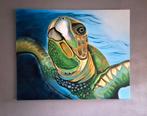 Sea turtle Acrylicpainting 100x80x1,5 cm, Ophalen of Verzenden