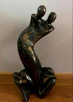 Bronzen Beeld . Familie : vader/moeder + 2 kinderen . 53 cm, Antiek en Kunst, Kunst | Beelden en Houtsnijwerken, Ophalen of Verzenden