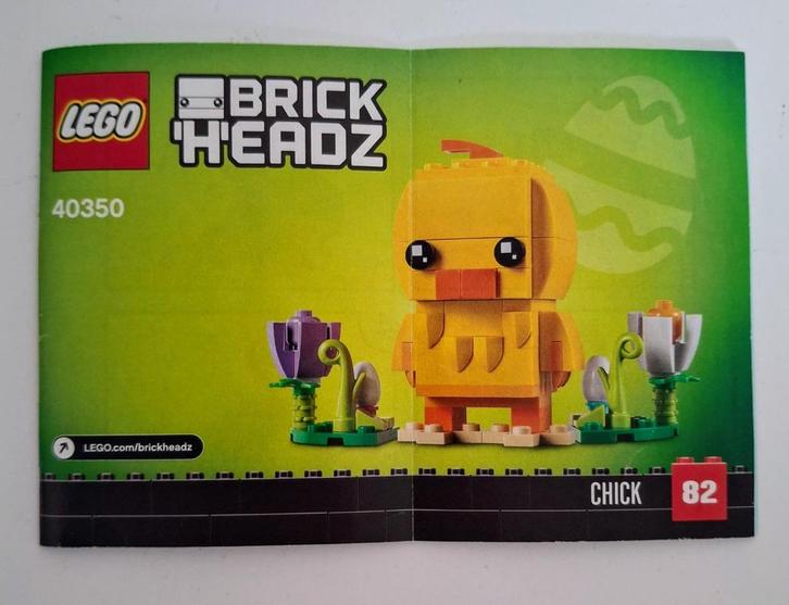 Lego BrickHeadz, Nr. 40350, Paaskuiken zgan € 8,99, Kinderen en Baby's, Speelgoed | Duplo en Lego, Zo goed als nieuw, Lego, Complete set