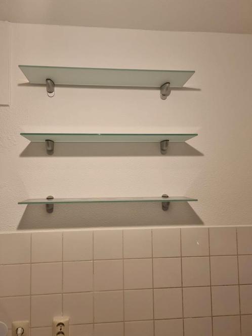 Gehard veiligheidsglas en planken 3x groot en 3x klein, Huis en Inrichting, Woonaccessoires | Wandplanken en Boekenplanken, Zo goed als nieuw