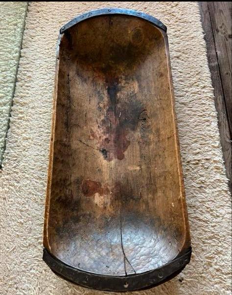 Houten Trog /Schaal / Voederbak Brocante Stijl Antiek Schaal, Antiek en Kunst, Antiek | Schalen, Ophalen of Verzenden