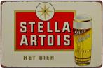Blikken STELLA ARTOIS retro reclame bord., Verzamelen, Biermerken, Nieuw, Reclamebord, Plaat of Schild, Stella Artois, Verzenden