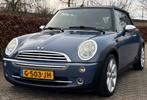 Mini 2005 Blauw, Voorwielaandrijving, Euro 5, Cabriolet, Leder en Stof
