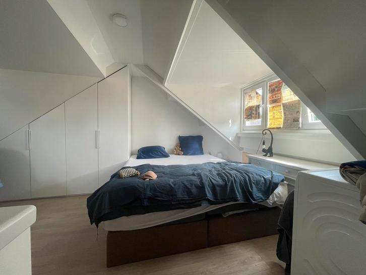 EXTRA LANG Boxspring 2 st 90x220  Bruin, Huis en Inrichting, Slaapkamer | Bedden, Zo goed als nieuw, Tweepersoons, Ophalen