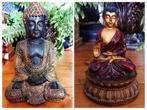 Boedhha Boudha Buddha beeld hout Birma en Lotus Nepal India, Ophalen of Verzenden