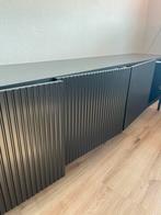 Zwarte TV meubel 200cm, Huis en Inrichting, Ophalen, Zo goed als nieuw, 25 tot 50 cm