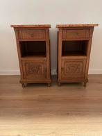 2 Nachtkastjes marmer Vintage Art Deco, Huis en Inrichting, Ophalen of Verzenden, Zo goed als nieuw, Minder dan 45 cm, 70 cm of meer