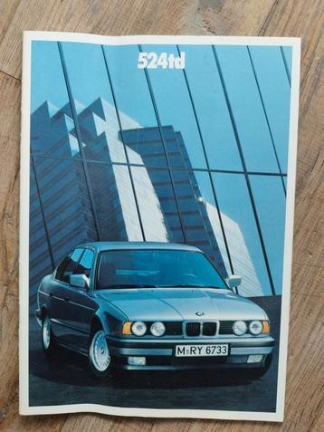 BMW 524td Brochure - 1988 beschikbaar voor biedingen