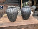 2 gave potten met stoer touw!, Huis en Inrichting, Overige materialen, Overige kleuren, Ophalen of Verzenden, Zo goed als nieuw