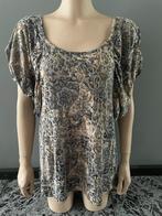 ZGAN Sandwich shirt, bruin/grijs, maat 40/42, Kleding | Dames, Tops, Maat 42/44 (L), Ophalen of Verzenden, Zo goed als nieuw, Korte mouw