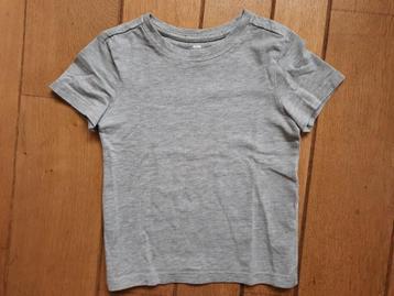 HEMA Basic Tee t- shirt licht grijs maat 98 / 104 - nieuw - beschikbaar voor biedingen