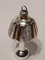 vintage zilveren lamp kerstbal / H 8 cm, Ophalen, Gebruikt